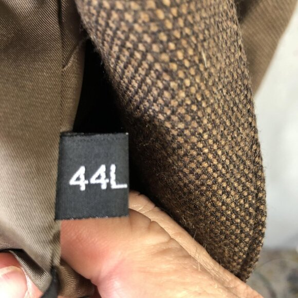 Circle S Blazer Mens 44L Brown Wool Western Sport Coat Two Button Cowboy Rodeo - Picture 7 of 16